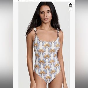 Tory Burch Printed Clip Tank Swimsuit